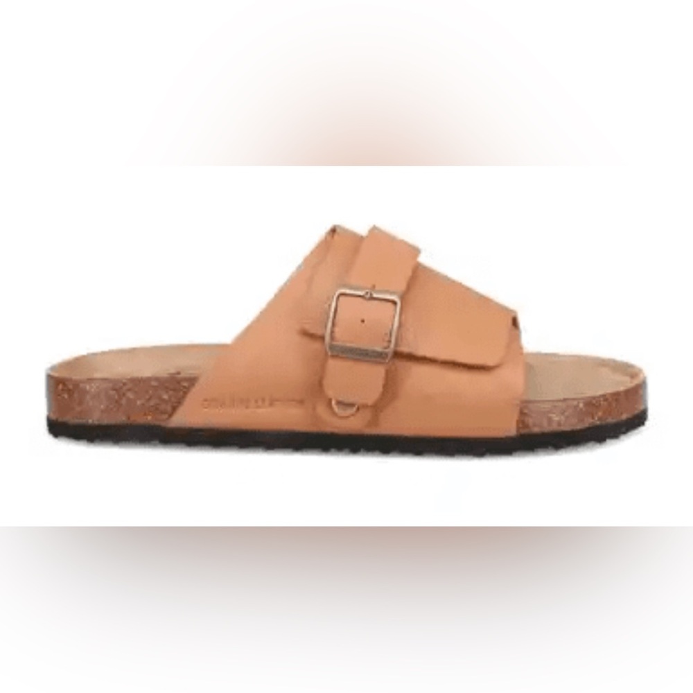 WOODSTOCK Mens Leather Sandals Size 12M Tan Color Skip On New